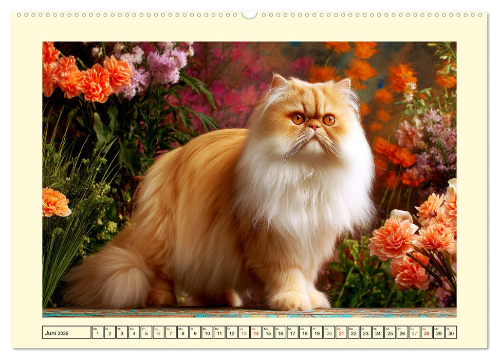 Perserkatzen. Zauberhaft, sanft, anhänglich und wunderschön (CALVENDO Premium Wandkalender 2026)