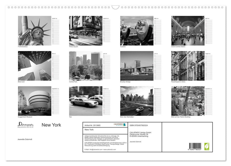 New York (CALVENDO Wandkalender 2026)