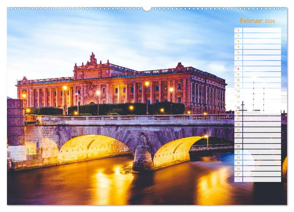 Stockholm - Nordische Schönheit (CALVENDO Premium Wandkalender 2026)