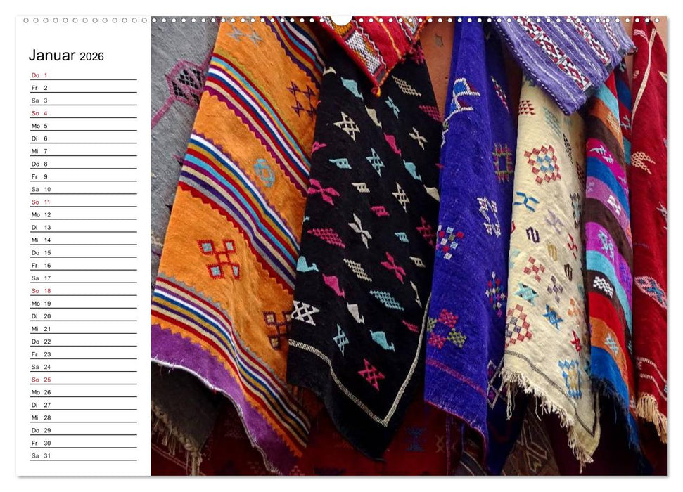 Marokko in Farbe (CALVENDO Wandkalender 2026)