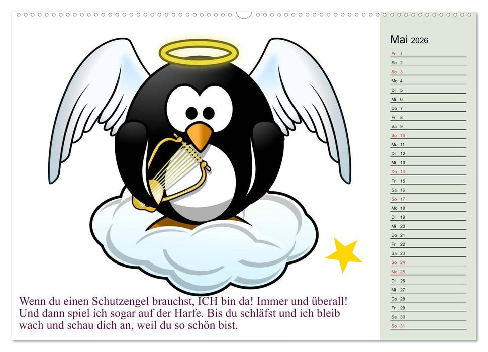 Pinguin-Elfe (CALVENDO Wandkalender 2026)