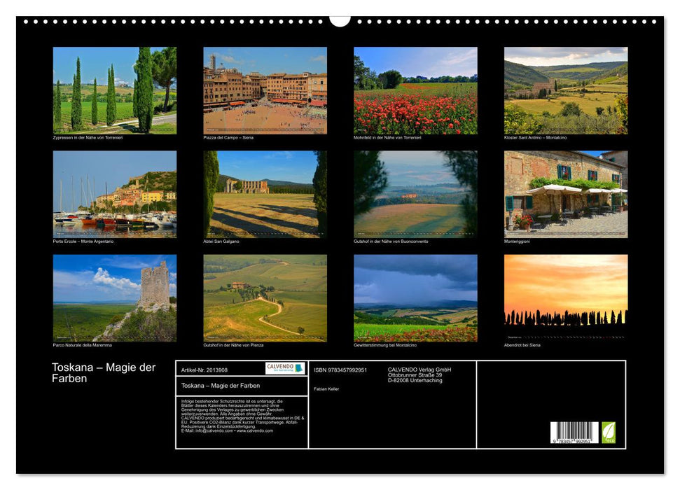 Toskana – Magie der Farben (CALVENDO Wandkalender 2026)