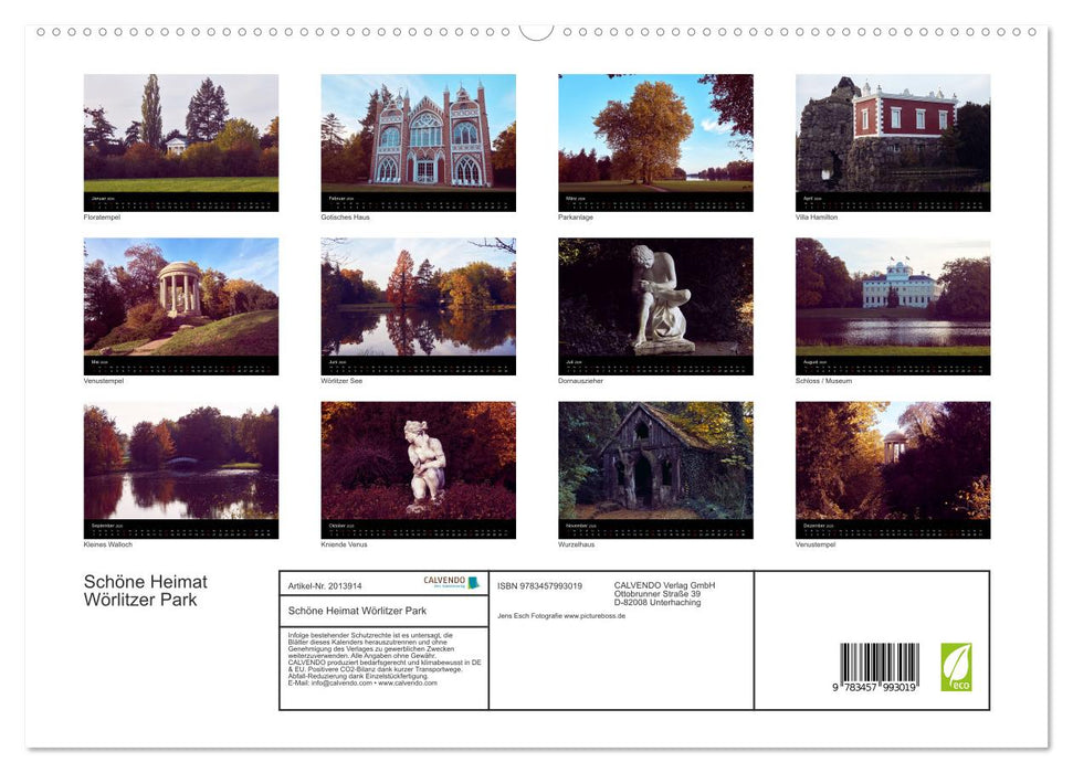 Schöne Heimat Wörlitzer Park (CALVENDO Premium Wandkalender 2026)