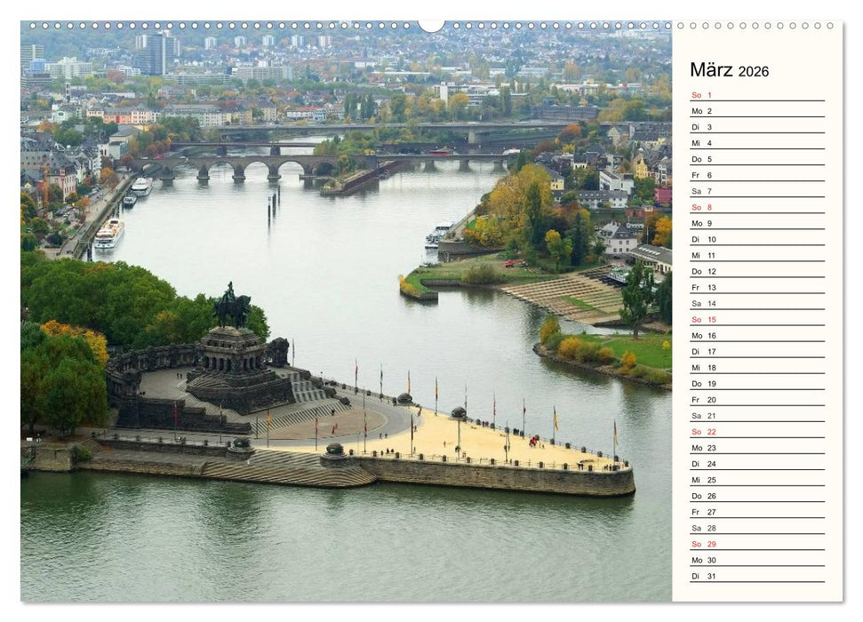 Der Rhein. Oberes Mittelrheintal von Bingen bis Koblenz (CALVENDO Premium Wandkalender 2026)