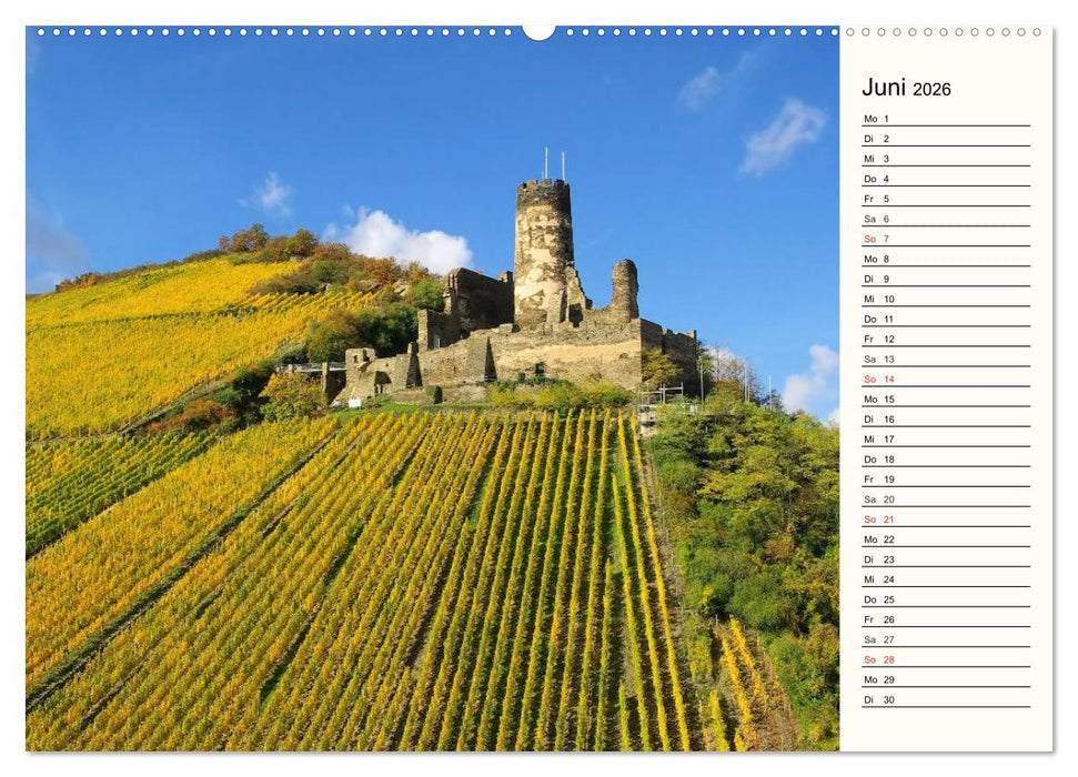 Der Rhein. Oberes Mittelrheintal von Bingen bis Koblenz (CALVENDO Premium Wandkalender 2026)
