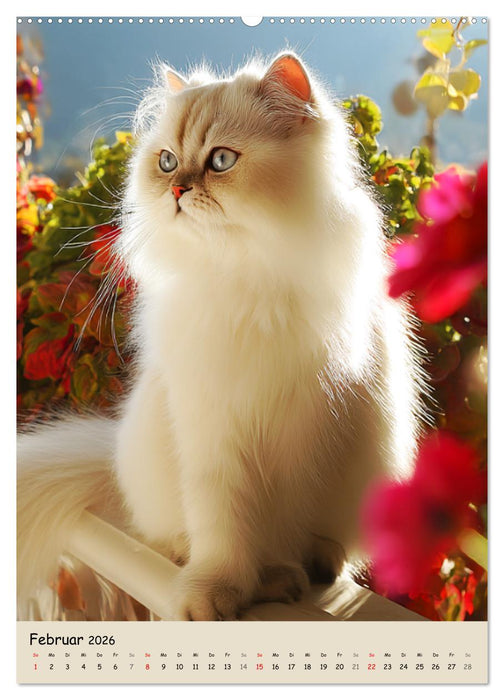 Perserkatzen. Zauberhafte Langhaar-Divas in Szene gesetzt (CALVENDO Premium Wandkalender 2026)