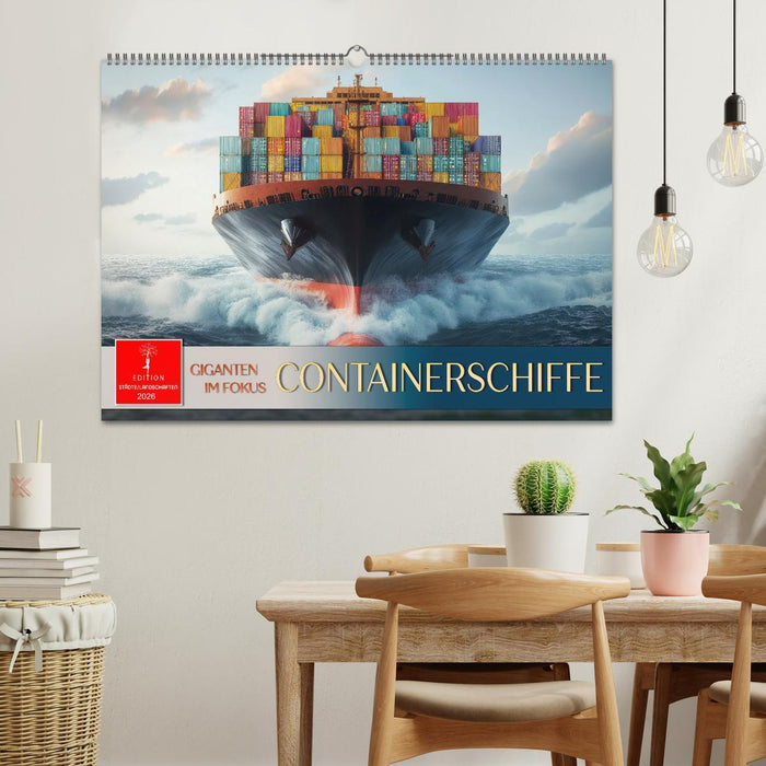 Containerschiffe - Giganten im Fokus (CALVENDO Wandkalender 2026)
