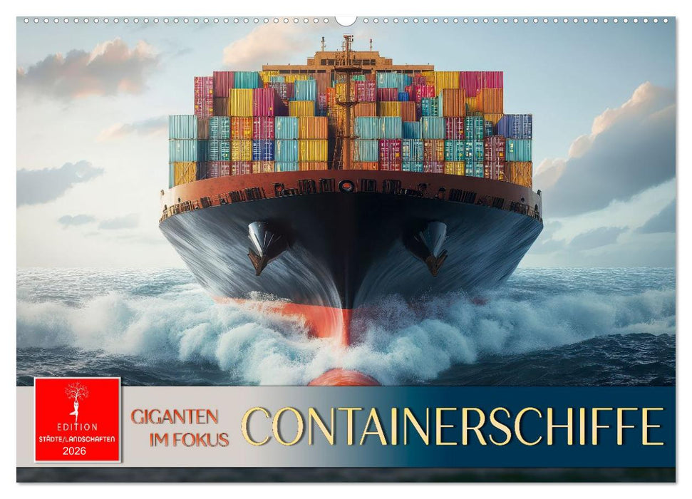 Containerschiffe - Giganten im Fokus (CALVENDO Wandkalender 2026)