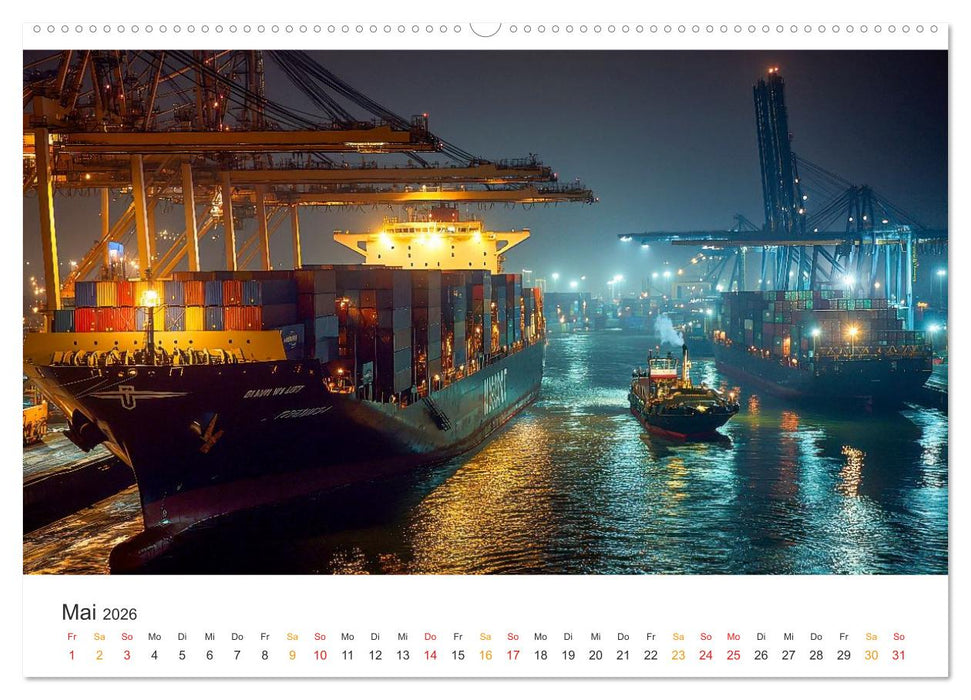 Containerschiffe - Giganten im Fokus (CALVENDO Wandkalender 2026)
