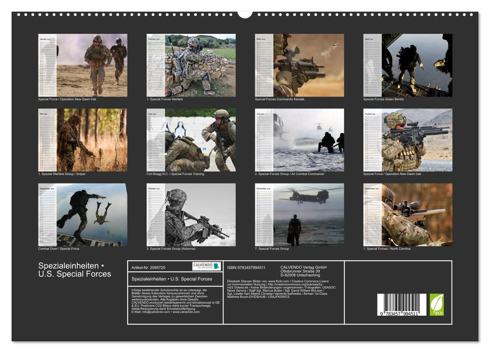 Spezialeinheiten • U.S. Special Forces (CALVENDO Premium Wandkalender 2026)