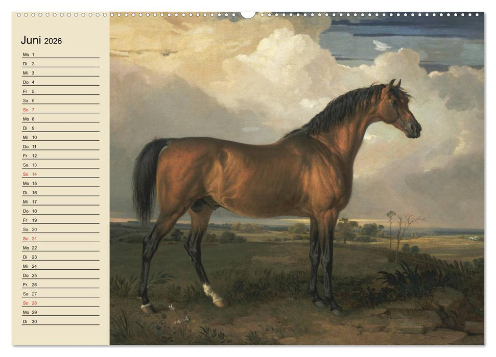 Pferde-Ölgemälde. Die Kunst der alten Meister (CALVENDO Premium Wandkalender 2026)
