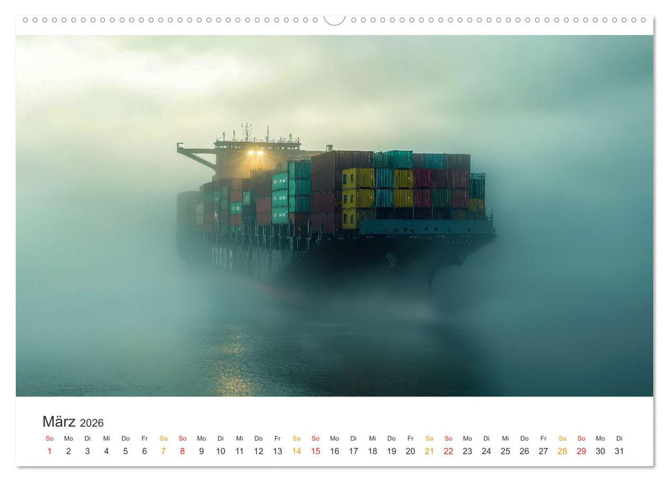 Containerschiffe - Giganten im Fokus (CALVENDO Premium Wandkalender 2026)