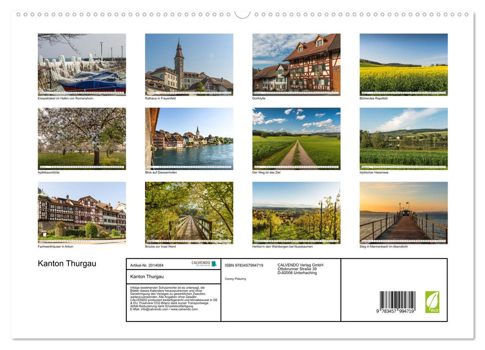 Kanton Thurgau (CALVENDO Premium Wandkalender 2026)
