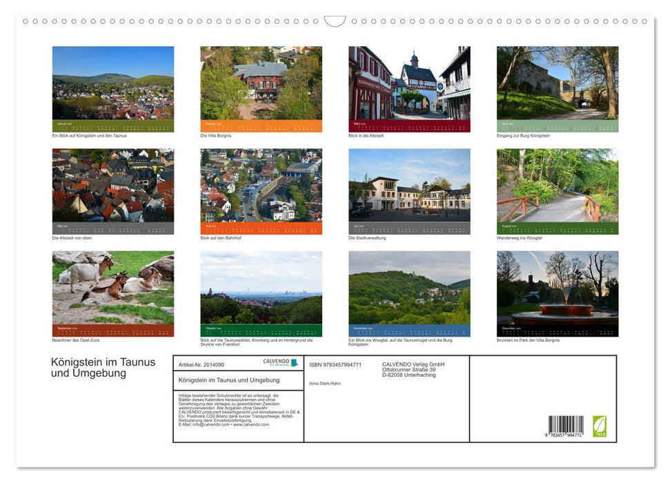 Königstein im Taunus und Umgebung (CALVENDO Wandkalender 2026)