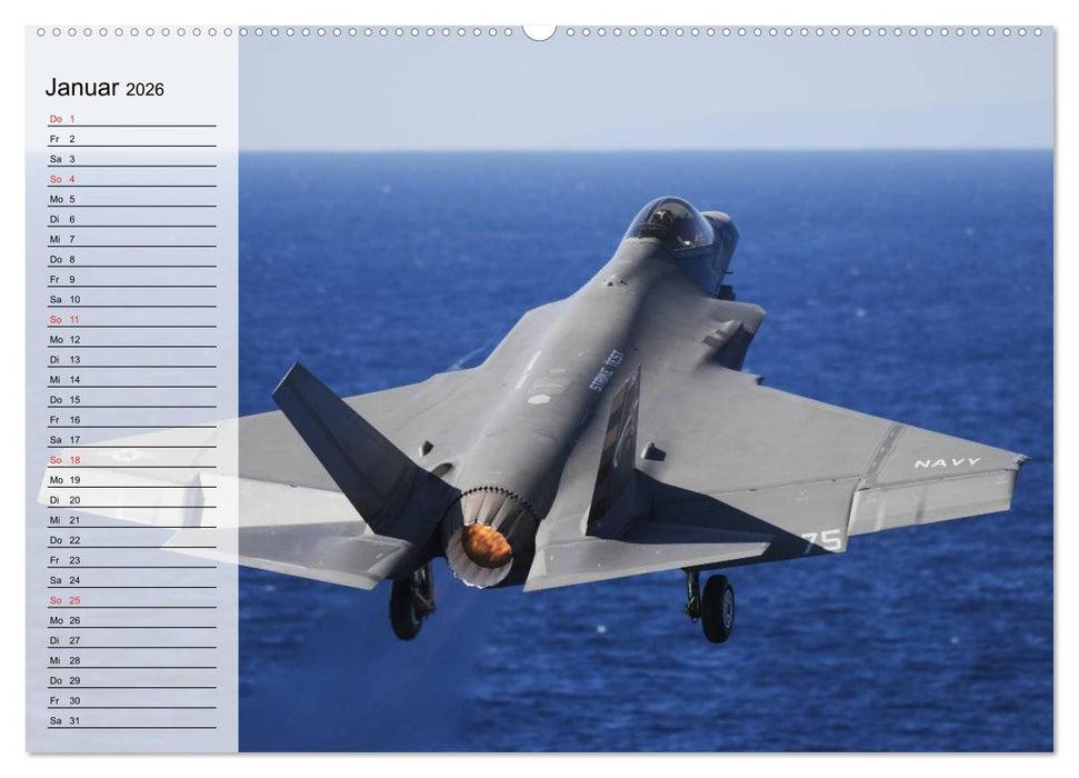 Kriegstechnik. Kampfjet-Impressionen (CALVENDO Premium Wandkalender 2026)