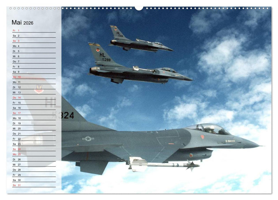 Kriegstechnik. Kampfjet-Impressionen (CALVENDO Premium Wandkalender 2026)