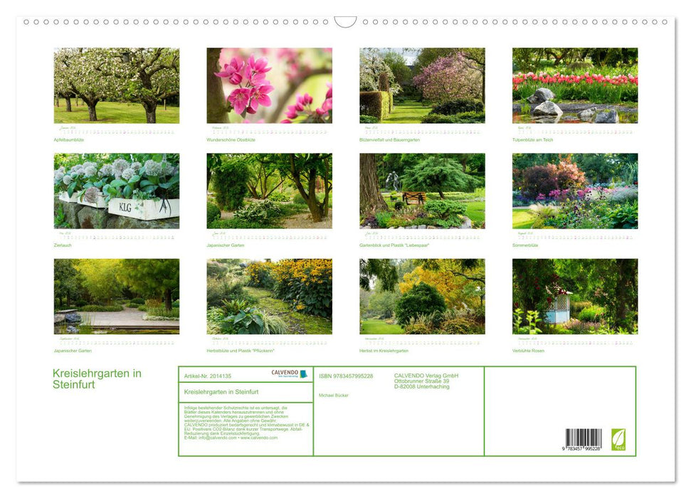 Kreislehrgarten in Steinfurt (CALVENDO Wandkalender 2026)