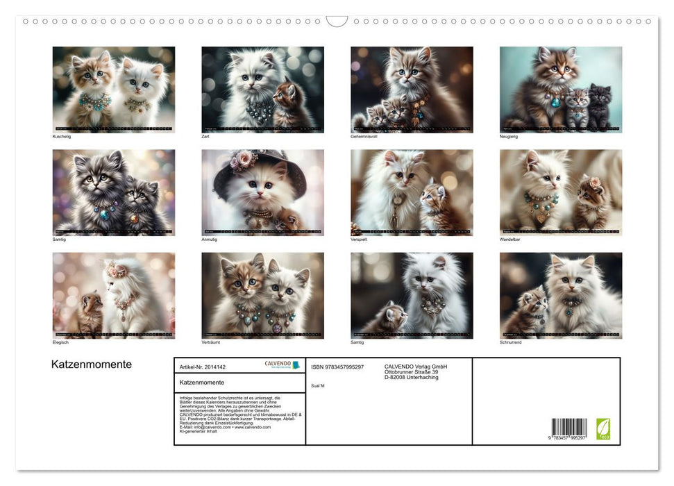Katzenmomente (CALVENDO Wandkalender 2026)