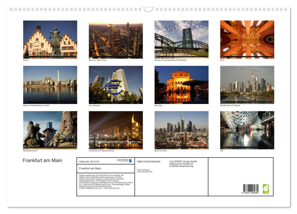 Frankfurt am Main (CALVENDO Wandkalender 2026)
