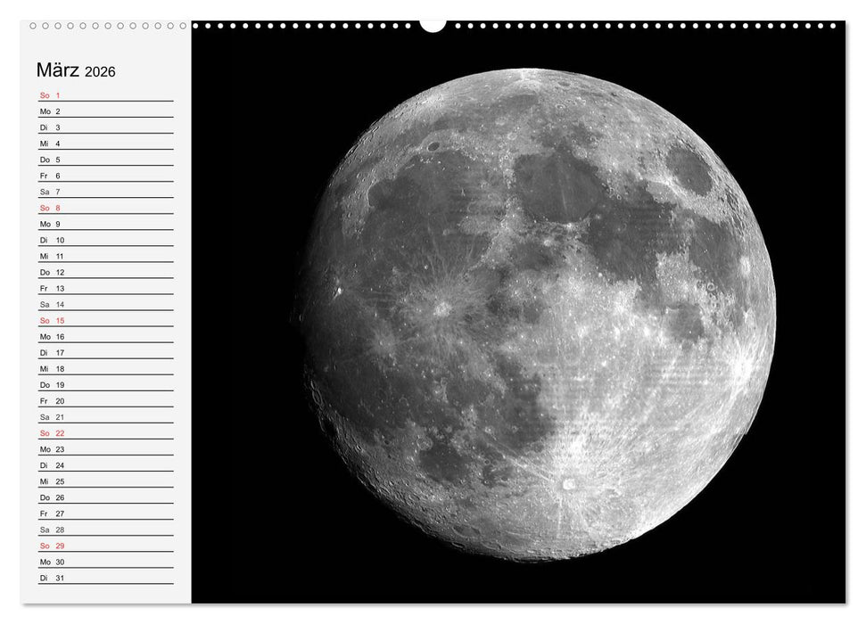 Sonne, Monde und Planeten (CALVENDO Premium Wandkalender 2026)
