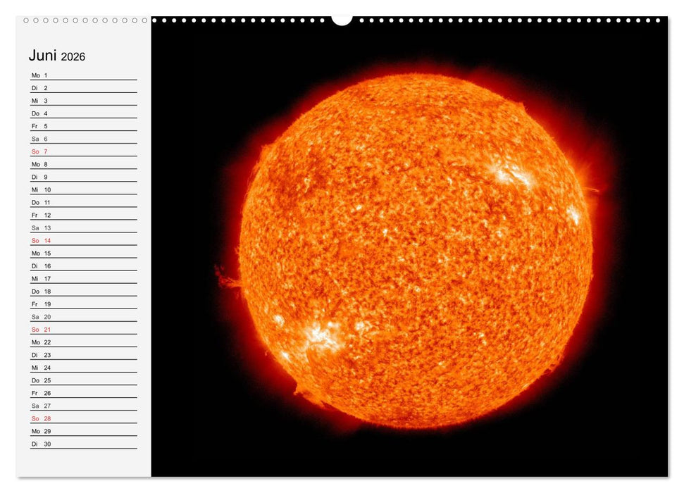 Sonne, Monde und Planeten (CALVENDO Premium Wandkalender 2026)
