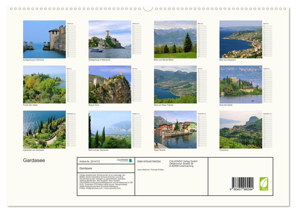 Gardasee (CALVENDO Premium Wandkalender 2026)