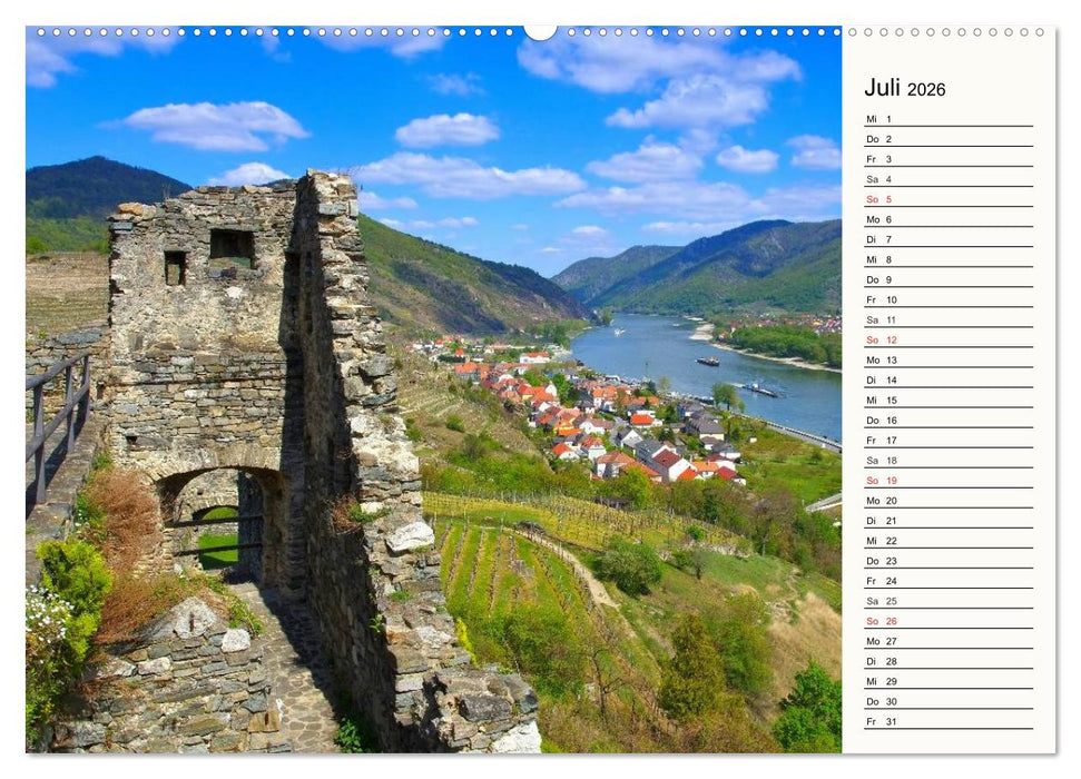 Die Wachau - An der Donau zwischen Melk und Krems (CALVENDO Premium Wandkalender 2026)