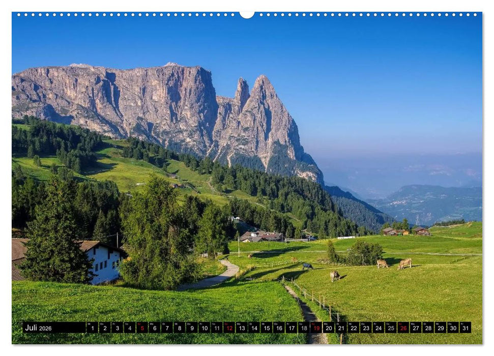 Die Dolomiten - Traumhafte Welt aus Stein (CALVENDO Premium Wandkalender 2026)
