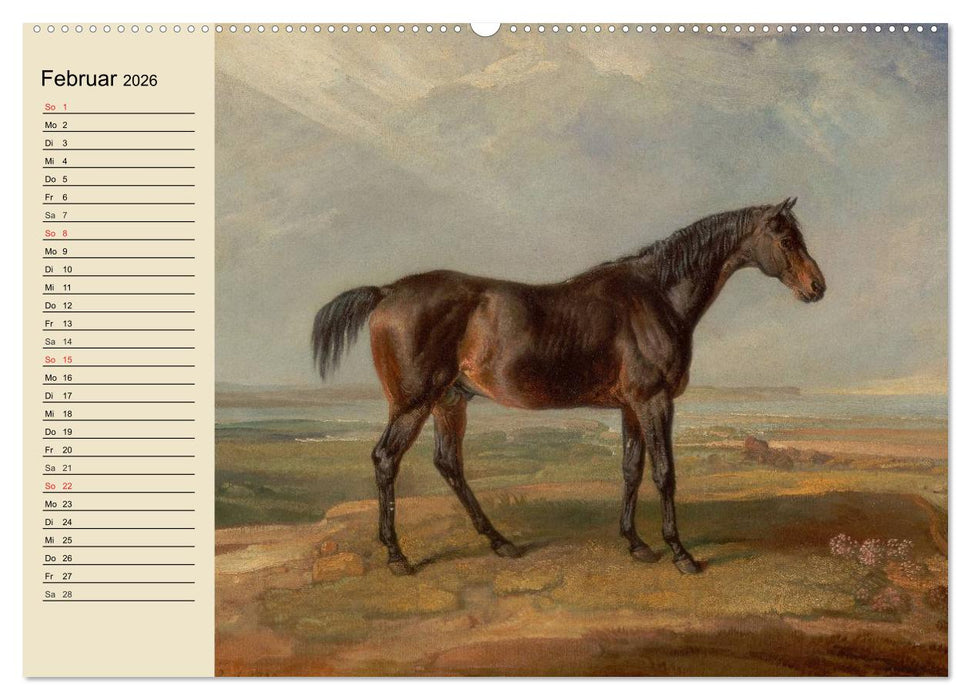 Pferde-Ölgemälde. Die Kunst der alten Meister (CALVENDO Wandkalender 2026)