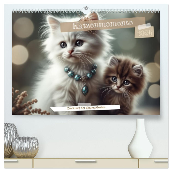 Katzenmomente (CALVENDO Premium Wandkalender 2026)