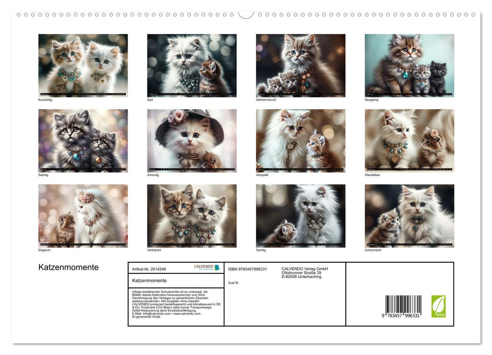 Katzenmomente (CALVENDO Premium Wandkalender 2026)
