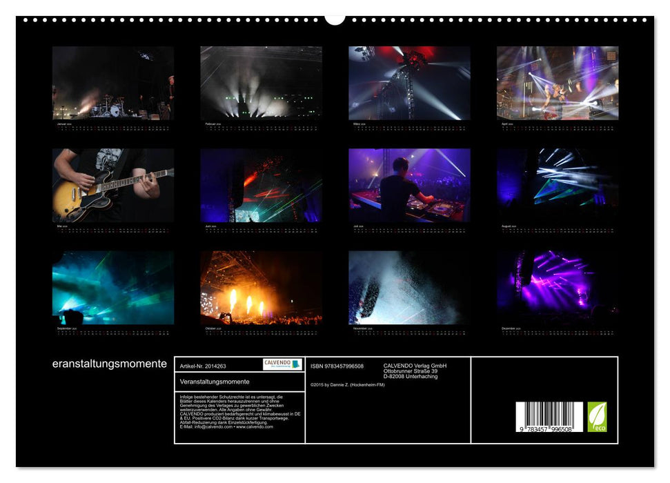 Veranstaltungsmomente (CALVENDO Premium Wandkalender 2026)