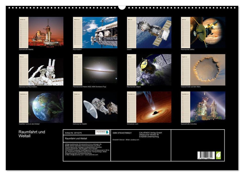Raumfahrt und Weltall (CALVENDO Wandkalender 2026)