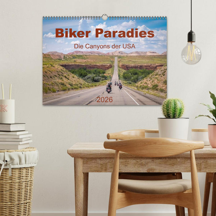 Biker Paradies - Die Canyons der USA (CALVENDO Wandkalender 2026)