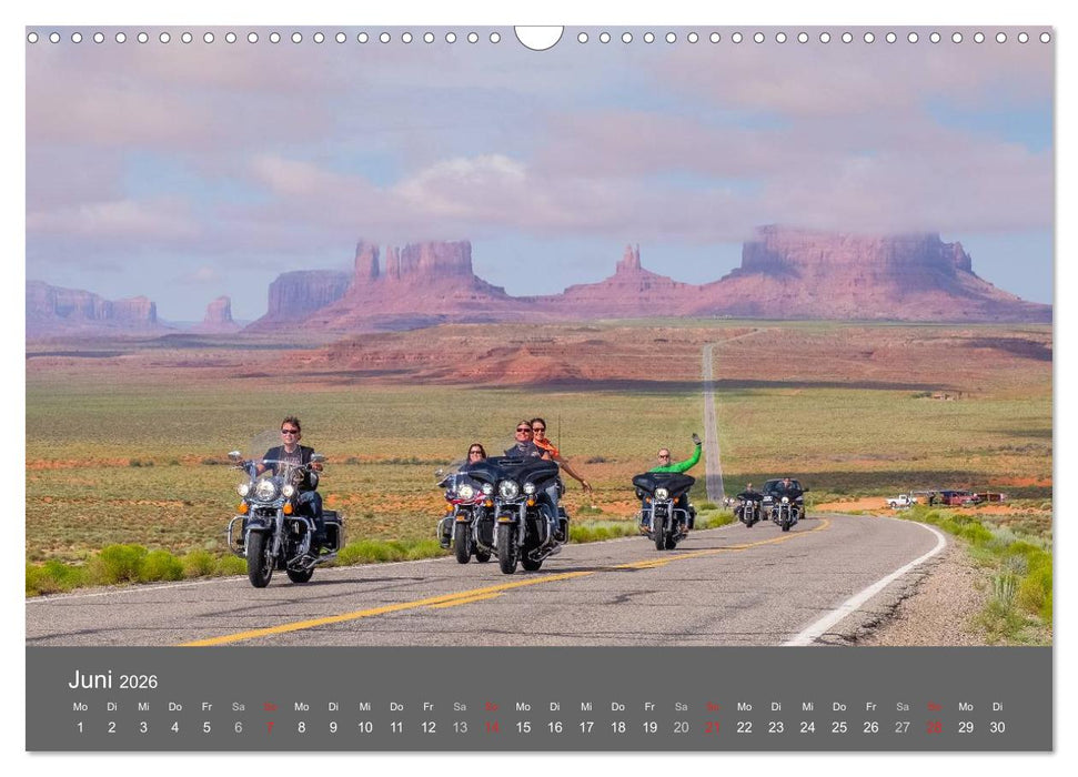 Biker Paradies - Die Canyons der USA (CALVENDO Wandkalender 2026)