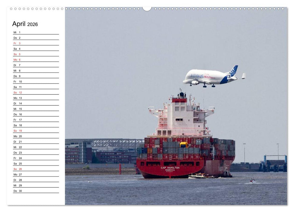 Dicke Pötte im Hafen und auf großer Fahrt (CALVENDO Premium Wandkalender 2026)