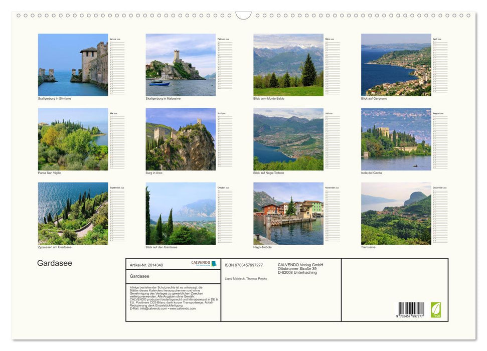 Gardasee (CALVENDO Wandkalender 2026)