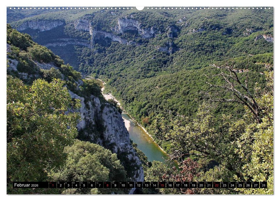 Ardèche, Grand Canyon Europas (CALVENDO Premium Wandkalender 2026)