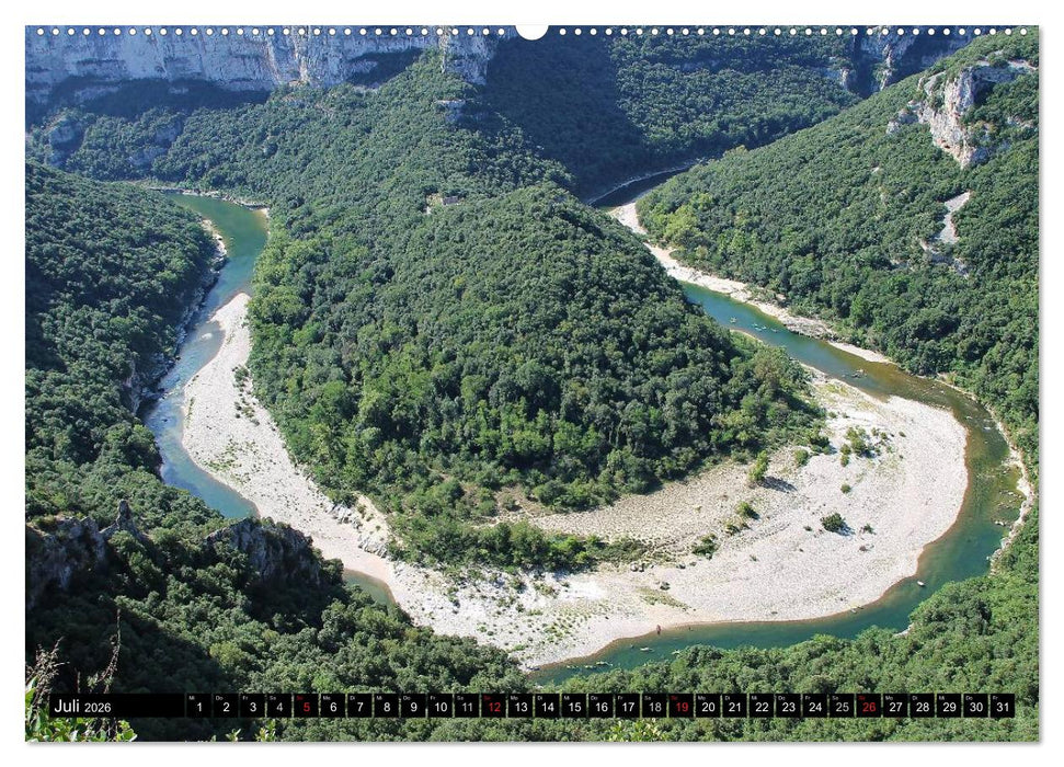 Ardèche, Grand Canyon Europas (CALVENDO Premium Wandkalender 2026)