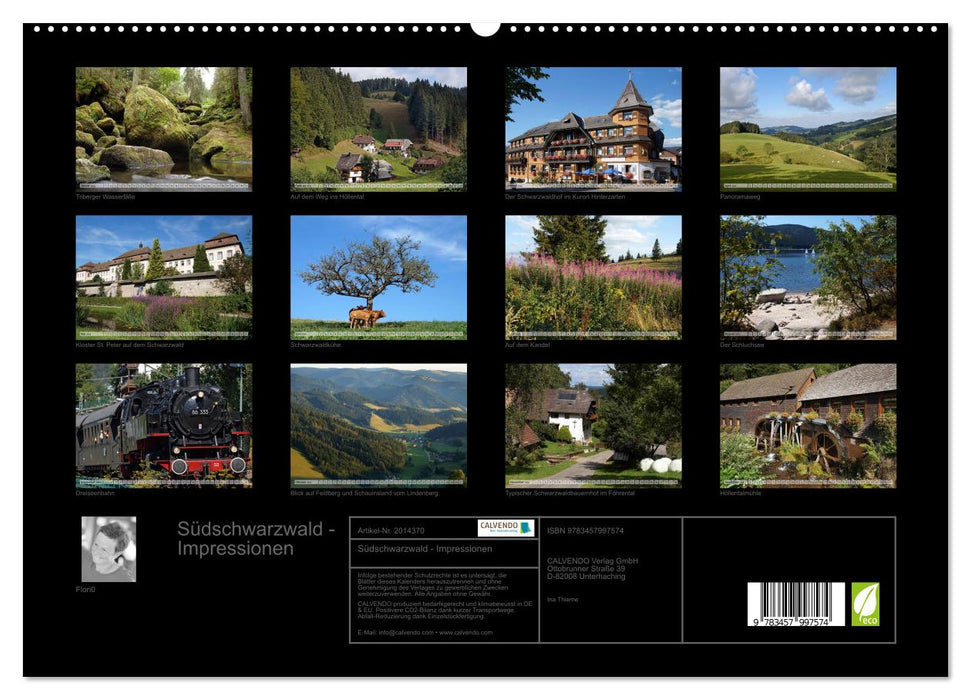 Südschwarzwald - Impressionen (CALVENDO Premium Wandkalender 2026)