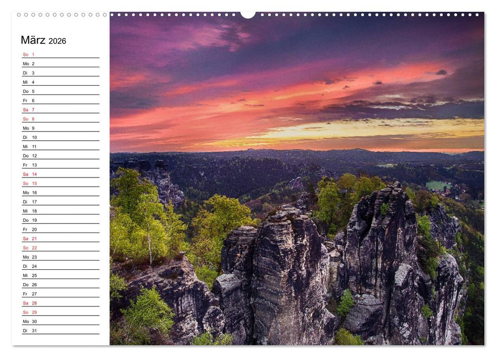 Sächsische Schweiz – Impressionen (CALVENDO Premium Wandkalender 2026)