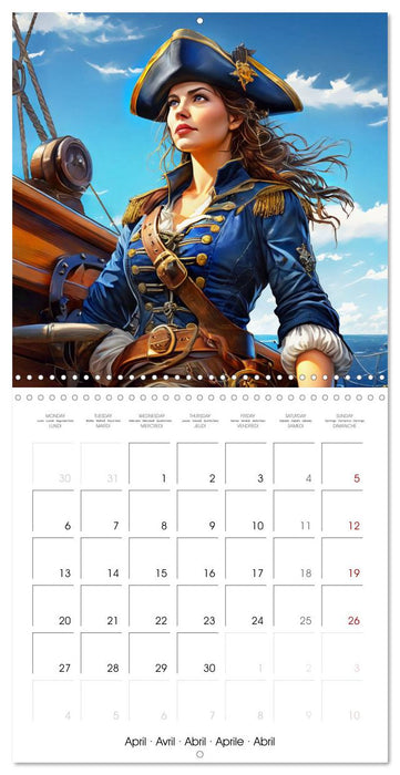 Female Pirates - Courage and Adventure (CALVENDO Monthly Calendar 2026)