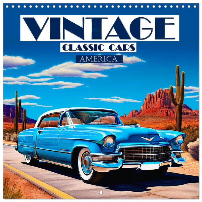 Vintage Classic Cars - America (CALVENDO Monthly Calendar 2026)