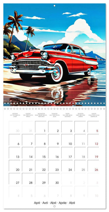 Vintage Classic Cars - America (CALVENDO Monthly Calendar 2026)