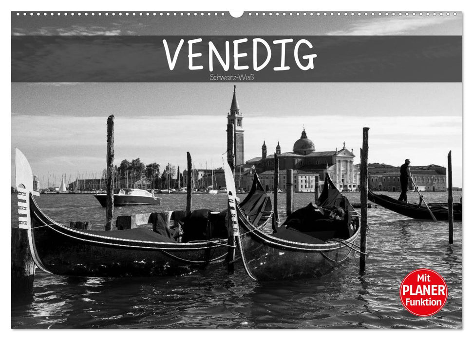 Venedig schwarz-weiß (CALVENDO Wandkalender 2026)