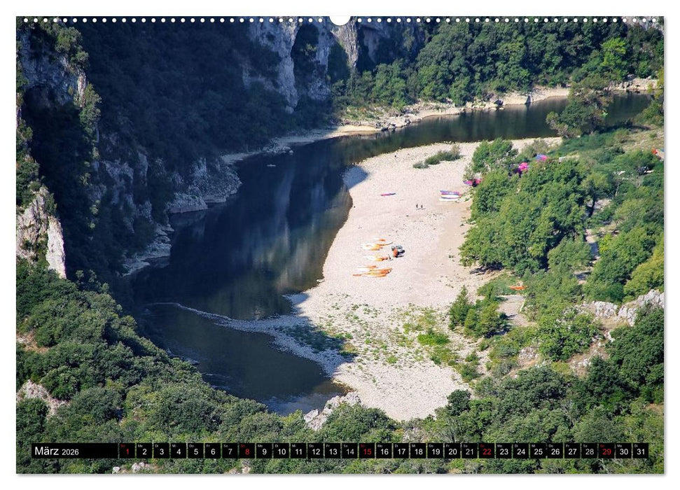 Ardèche, Grand Canyon Europas (CALVENDO Wandkalender 2026)