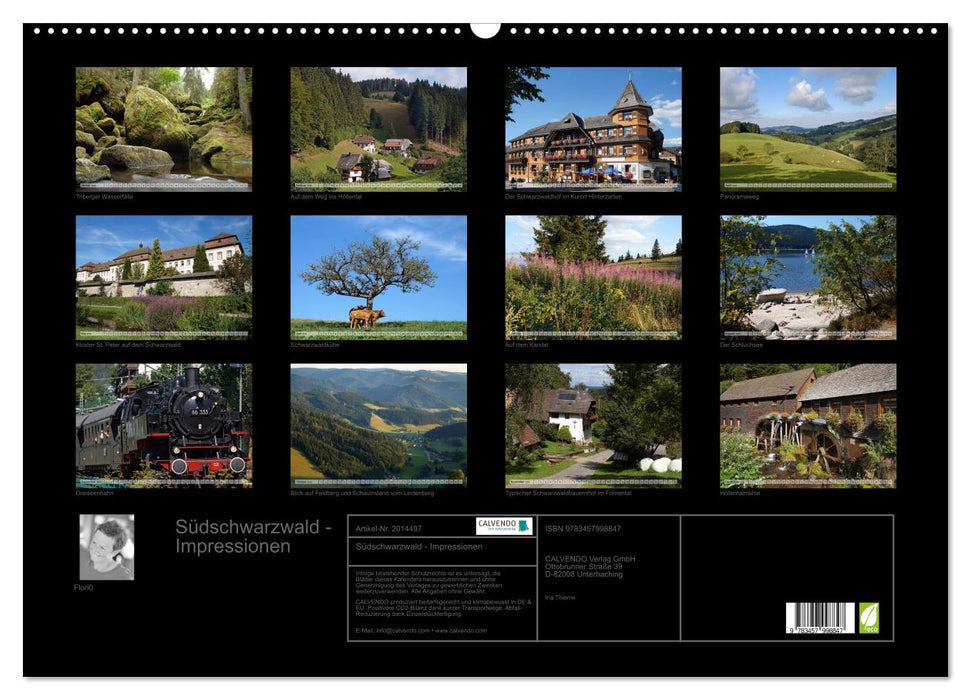 Südschwarzwald - Impressionen (CALVENDO Wandkalender 2026)