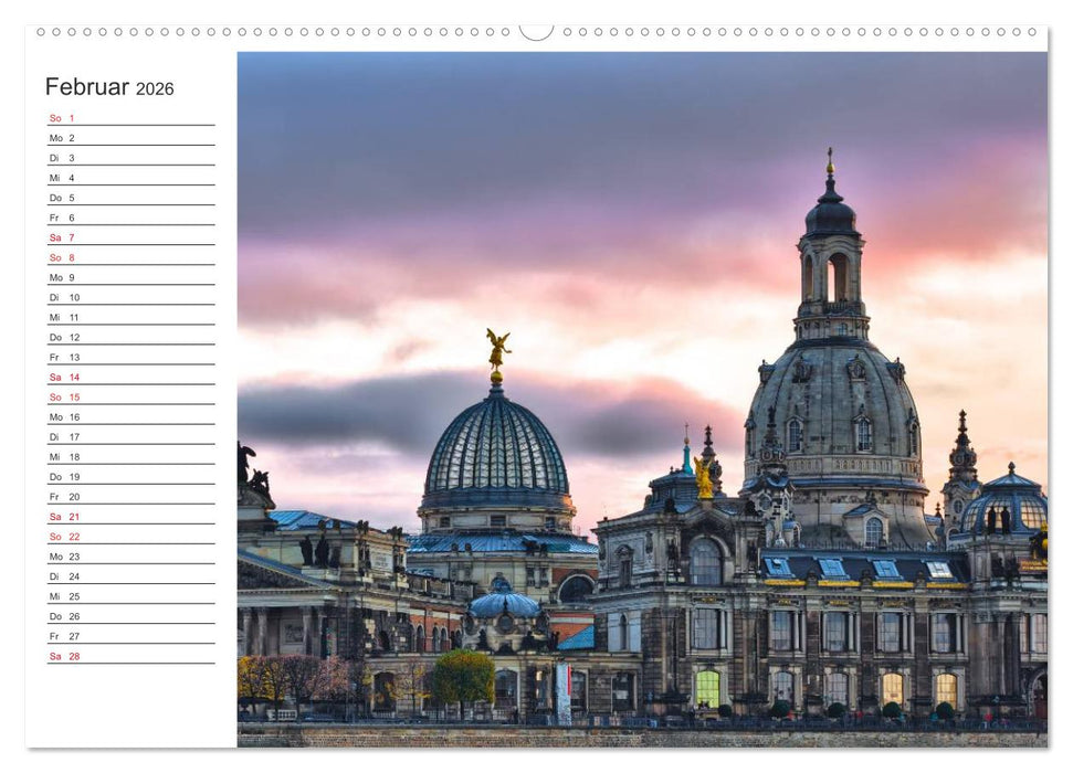 Dresden - Die Frauenkirche (CALVENDO Wandkalender 2026)
