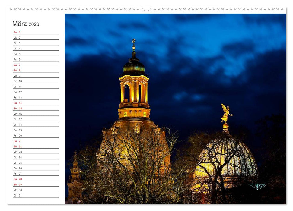 Dresden - Die Frauenkirche (CALVENDO Wandkalender 2026)