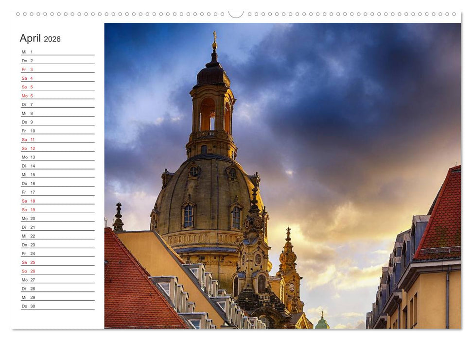 Dresden - Die Frauenkirche (CALVENDO Wandkalender 2026)